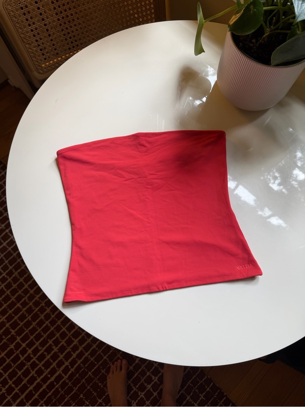 Red Aritzia Contour Tube Top